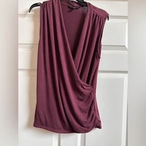 Maroon knit wrap top in a Large from 41 Hawthorn